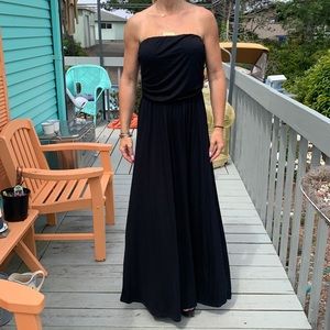 Strapless black maxi dress beautiful